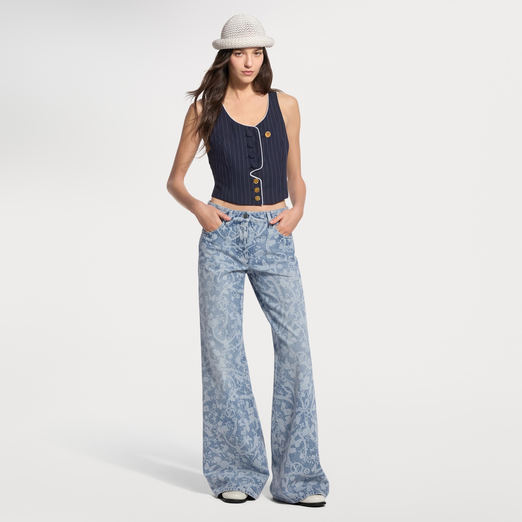Flower Foulard Wide-Cut Pants - Women - Ready-to-Wear | LOUIS